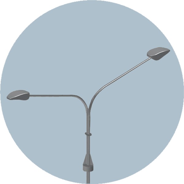 Консольный кронштейн двухрожковый К9-2,0-2,0-1-1