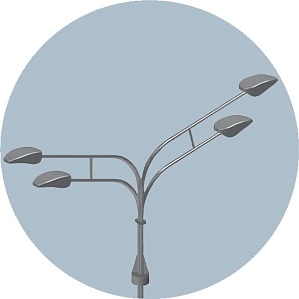 Консольный кронштейн четырёхрожковый К7-2,0-2,0-1-1